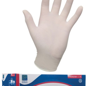 LATEX GLOVES BOX OF 100 (Non–Sterile Powder–Free Latex Examination Gloves Natural)